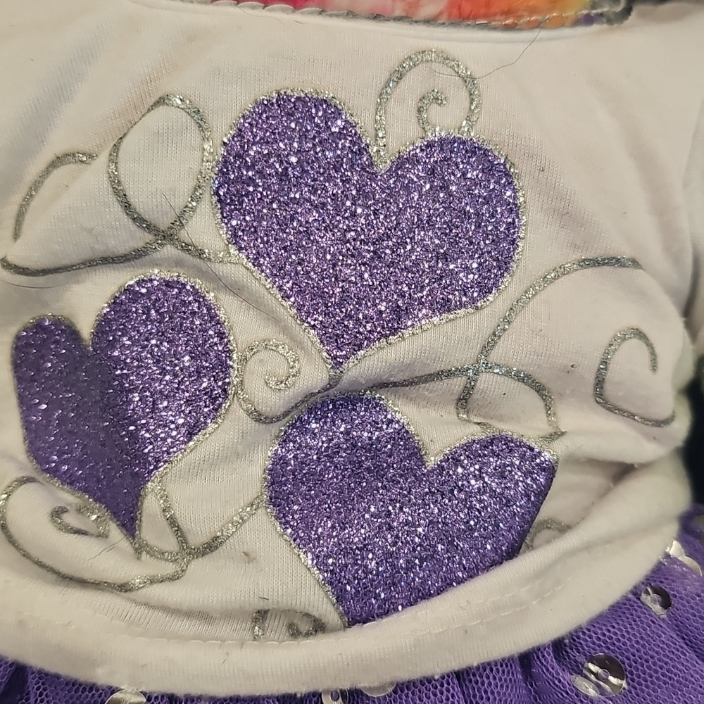 N Purple And White Costum For A Build A Bear Teddy Bear. Bear Not Included! - Picture 5 of 7